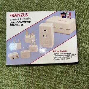 Franzus Travel Classics Dual Adapter‎ Converter Set 220/240V FR-1650 AC C22